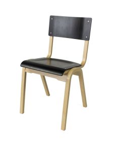 Stol Amanda sitthöjd 35cm svart/bok