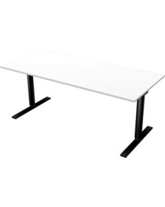 Bord El 180x80cm vitlaminat/svart