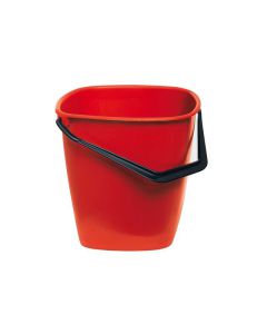 Hink fyrkantig röd 9,5L