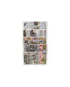 Tidningsställ 5-fack silver