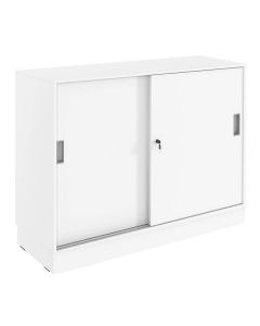 Skjutdörrskåp 2-plan 1200x400x915 vit