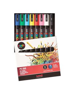 Märkpenna UNI Posca PC-5M 8 färger/fp