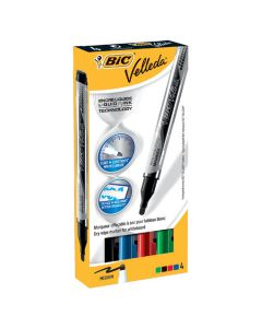 Whiteboardpenna BIC Velleda liquid pocket 4/FP