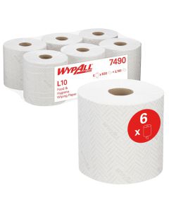 Torkrulle WYPALL® L10 1-lag vit 228m/rl