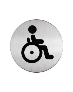 Skylt WC handikappad DURABLE 83mm stål