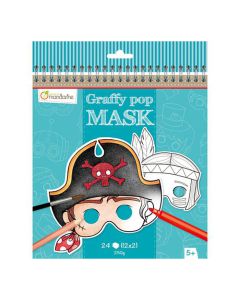 Målarbok ansiktsmasker Sagomotiv