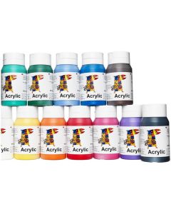 Akrylfärg 500ml mörkgrön