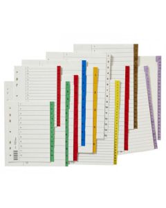 Register plastflik 1-12 grön 10/FP