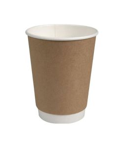 Kaffebägare double wall 36cl brun 25/FP