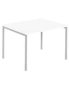 Skrivbord rakt 1200x800x740 vit/silver