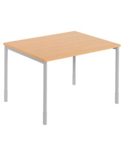 Skrivbord rakt 1200x800x740 bok/silver