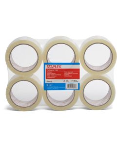 Packtejp STAPLES PP Acryl 50mmx66m Klar