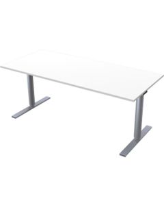 Bord El 180x80cm vitlaminat/grå