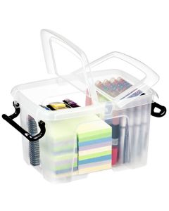 Plastlåda STRATA 6 liter klar med lock PP