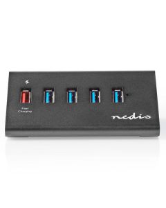 Hub NEDIS USB 5-port svart
